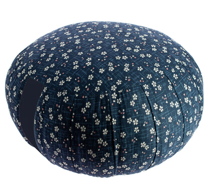 Kapok Round Zafu - Blue Sakura