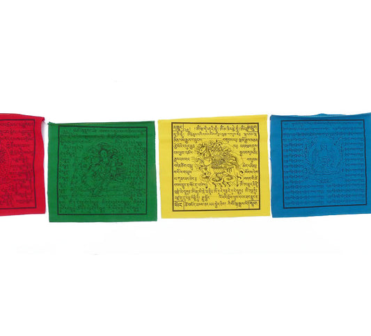 Tibetan Prayer Flags - Divinities 20 x 22 cm